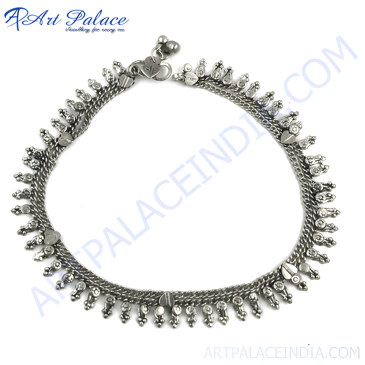Silver anklet featuring detailed design and high quality finish, perfect for gifting and everyday wear