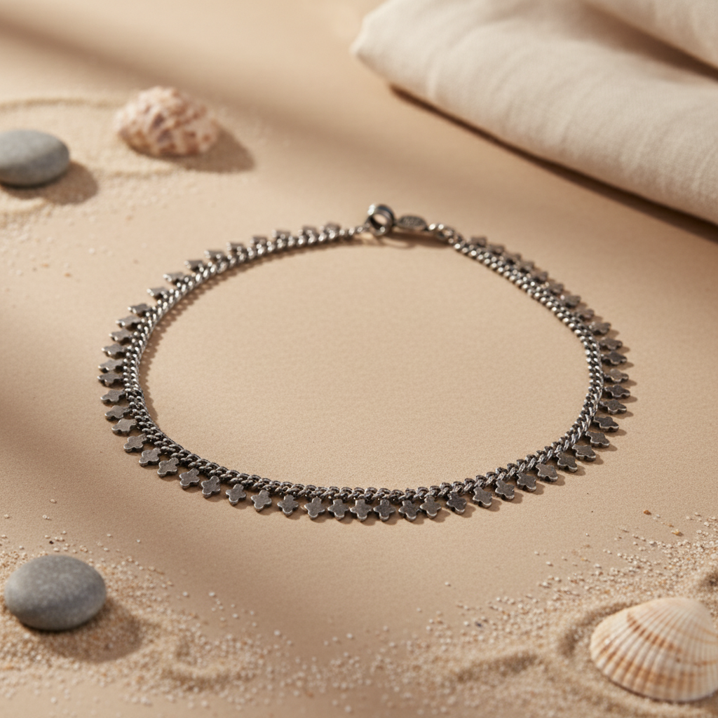 925 Sterling Silver Clover Anklet for Women | Daily Wear