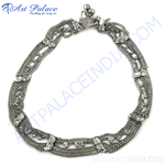 Load image into Gallery viewer, Sterling silver chain anklet with delicate design for women, perfect for daily wear.
