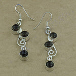 将图像加载到图库查看器中， 925 Silver Black Onyx Dangle Earrings for Women | Gift
