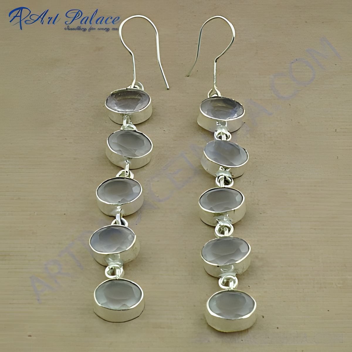 925 sterling silver drop earrings featuring multiple smoky quartz gemstones