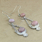 将图像加载到图库查看器中， 925 Silver Pink Opal Drop Earrings for Women | Daily Jewelry
