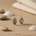 将图像加载到图库查看器中， 925 Silver Smoky Quartz Earrings for Women | Dangle Earrings
