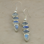 Load image into Gallery viewer, 925 Silver Moonstone Drop Earrings for Women | Dangle Jewelry
