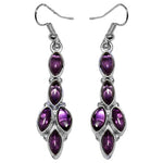 将图像加载到图库查看器中， 925 Silver Amethyst Drop Earrings for Women | Gemstone Jewelry
