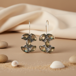 Load image into Gallery viewer, 925 Silver Moonstone Leaf Earrings | For Women | Gift
