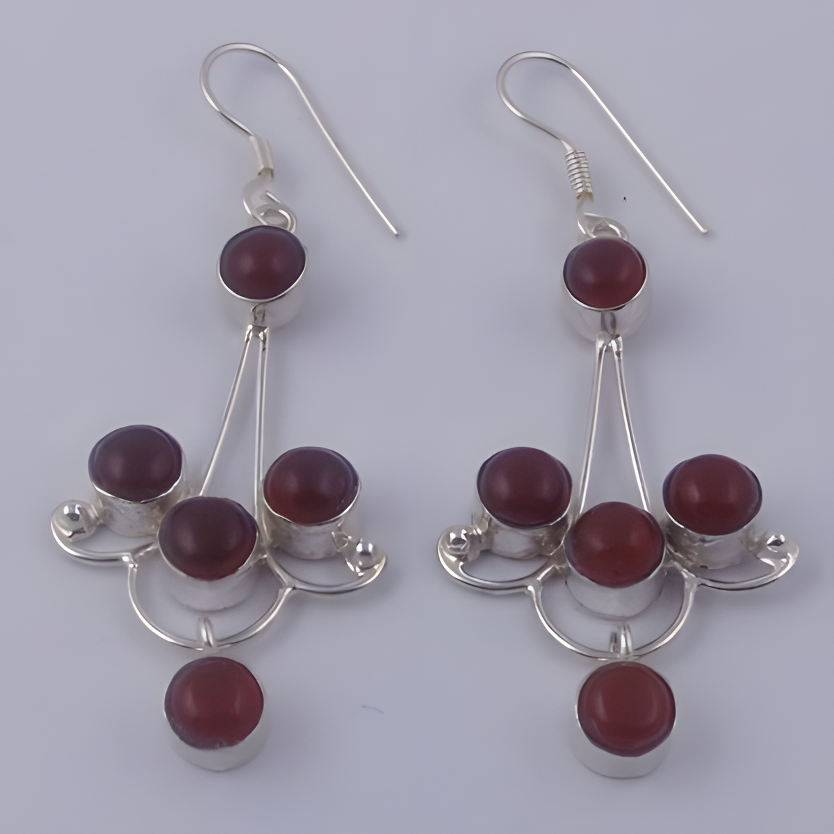 925 silver garnet drop earrings for women | gemstone jewelry