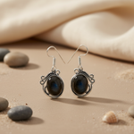 Load image into Gallery viewer, 925 Silver Black Onyx Earrings for Women | Daily Wear Jewelry
