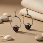 Load image into Gallery viewer, 925 Silver Black Pearl Oval Earrings for Women | Daily Jewelry

