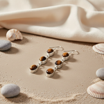 Load image into Gallery viewer, 925 Silver Tiger Eye Drop Earrings for Women | Gemstone Jewelry
