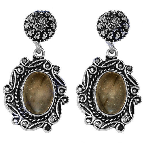 925 Silver Labradorite Earrings for Women | Dangle Earrings