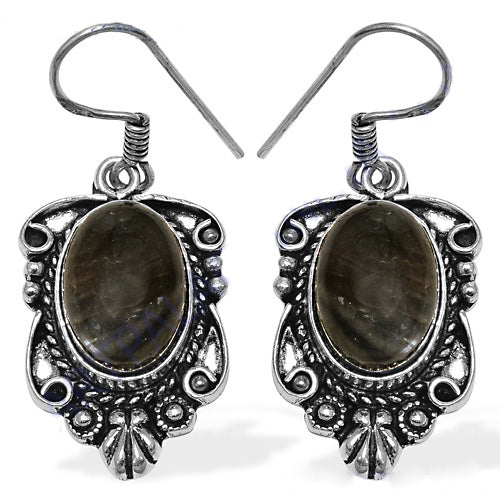 925 silver oval stone earrings for women | dangle jewelry