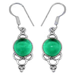 Load image into Gallery viewer, 925 Silver Green Gemstone Drop Earrings for Women | Gift
