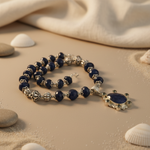 Load image into Gallery viewer, Silver Blue Sandstone Bead Necklace for Women | Gift Jewelry
