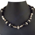 Load image into Gallery viewer, Black Onyx Bead Necklace for Women | Silver Accent Jewelry
