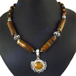 Load image into Gallery viewer, Tiger Eye Stone Bead Necklace | Gemstone Jewelry for Women
