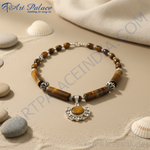 Load image into Gallery viewer, Brown tiger eye stone bead necklace with a matching pendant, perfect for any occasion.
