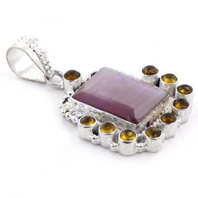 925 silver amethyst pendant for women | gemstone jewelry