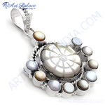Load image into Gallery viewer, 925 Silver Pearl Pendant for Women | Gemstone Jewelry Gift
