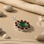 Load image into Gallery viewer, 925 Silver Green Stone Pendant for Women | Gemstone Jewelry
