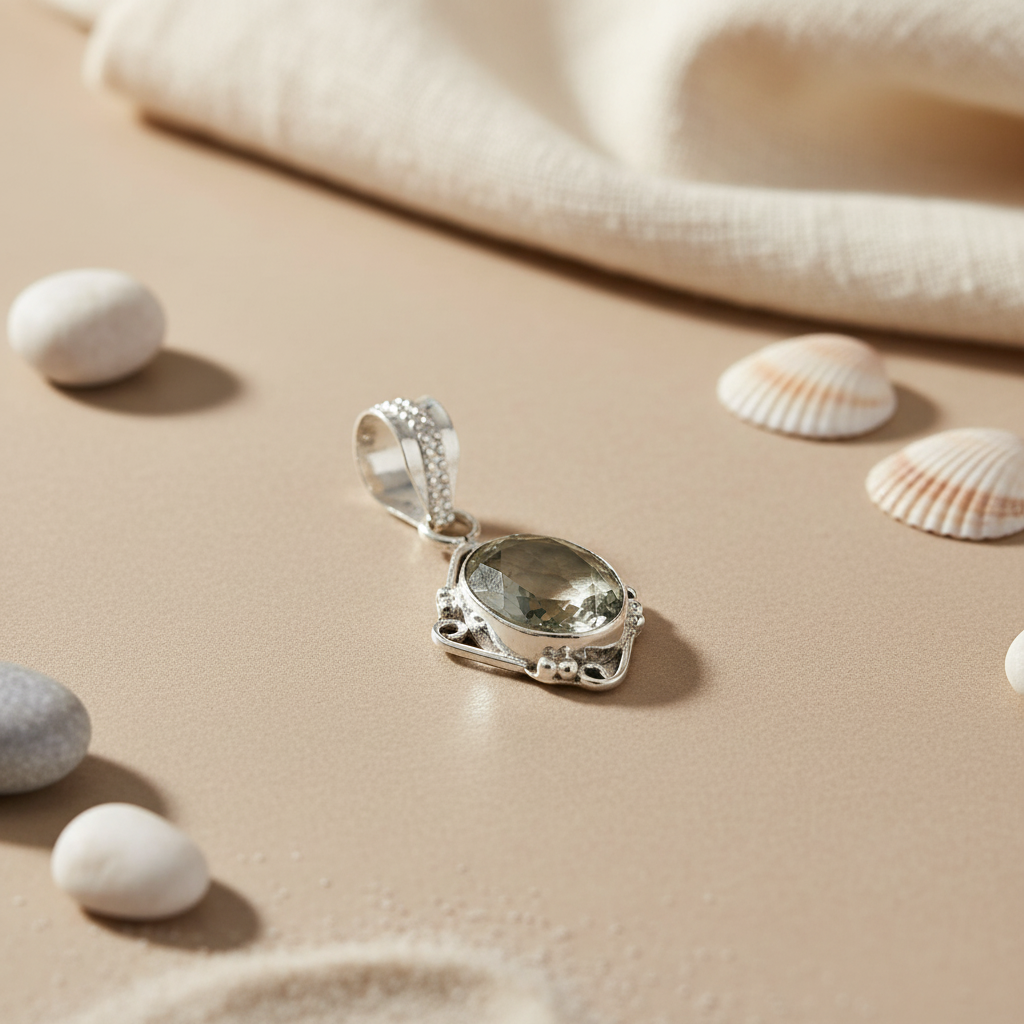 925 Silver Oval Gemstone Pendant Necklace for Women | Gift Jewelry