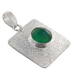 Load image into Gallery viewer, 925 Silver Green Onyx Pendant for Women | Gemstone Jewelry

