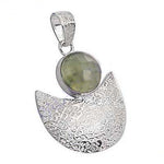 Load image into Gallery viewer, 925 Silver Green Stone Pendant for Women | Modern Jewelry
