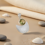 Load image into Gallery viewer, 925 Silver Green Stone Pendant for Women | Modern Jewelry
