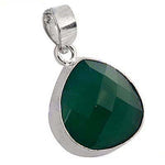 Load image into Gallery viewer, 925 Silver Green Onyx Teardrop Pendant for Women | Gift
