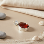 Load image into Gallery viewer, 925 Silver Red Carnelian Pendant for Women | Gemstone Jewelry
