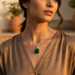 Load image into Gallery viewer, 925 Silver Green Onyx Pendant for Women | Gemstone Jewelry
