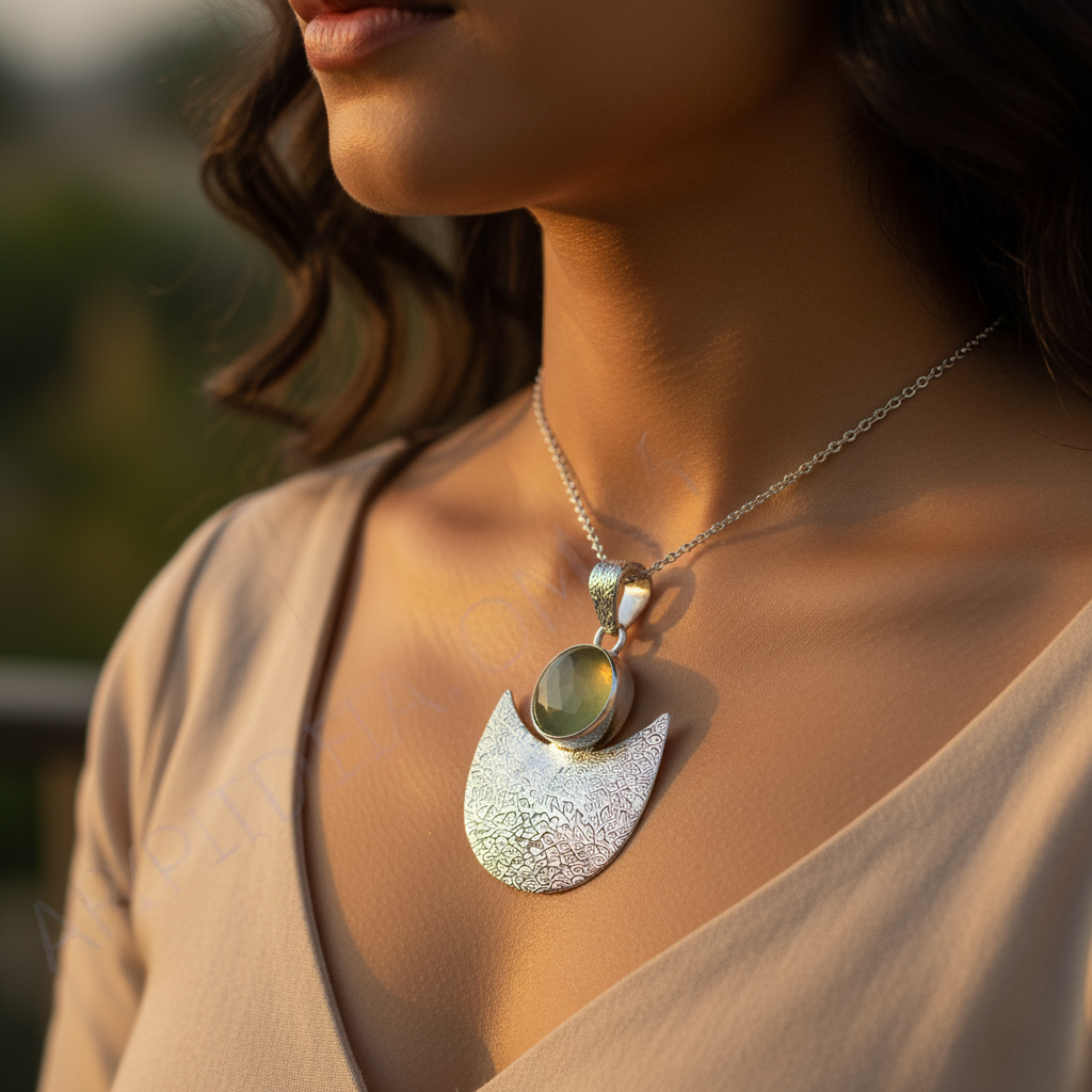 925 Silver Moonstone Pendant Necklace | Women's Gift Jewelry