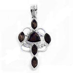 将图像加载到图库查看器中， 925 Silver Black Gemstone Pendant | Statement Jewelry for Women
