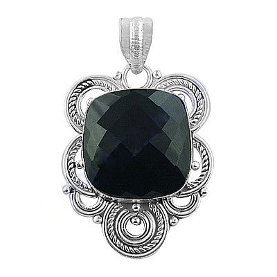 925 Silver Black Onyx Pendant for Women | Gemstone Jewelry