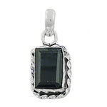 Load image into Gallery viewer, 925 Silver Black Onyx Pendant | Rectangle Gemstone Pendant

