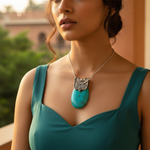 Load image into Gallery viewer, 925 Silver Turquoise Pendant for Women | Boho Jewelry
