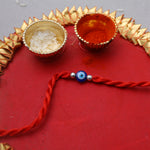 将图像加载到图库查看器中， Evil Eye Rakhi for Brother in 925 Sterling Silver | Red Thread

