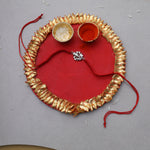 Load image into Gallery viewer, Ganesha 925 Sterling Silver Rakhi for Brother with Red Thread
