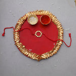 Load image into Gallery viewer, Surya Sun Gold-Plated 925 Silver Rakhi for Raksha Bandhan
