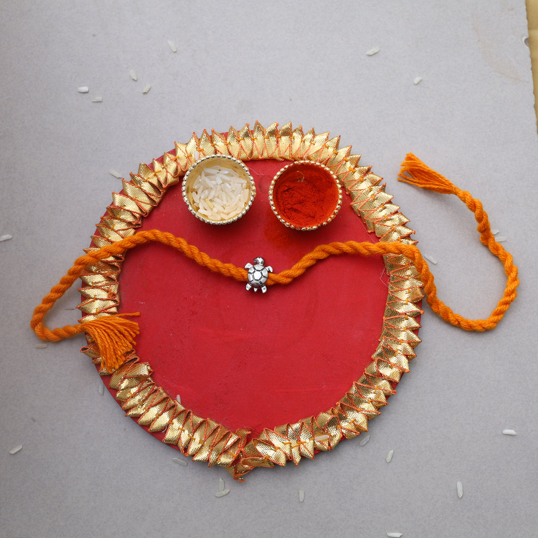 925 Sterling Silver Turtle Rakhi for Brother | Raksha Bandhan Gift