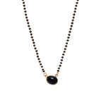 Load image into Gallery viewer, gold plating Black Onyx Bead Necklace for Women | Minimalist Jewelry
