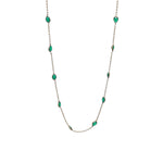 将图像加载到图库查看器中， 女士黄金祖母绿水滴项链 | 精致珠宝
