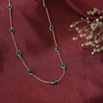 将图像加载到图库查看器中， 女士黄金祖母绿水滴项链 | 精致珠宝
