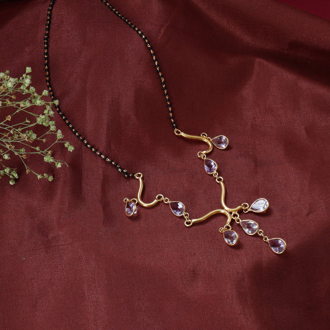 金紫水晶水滴吊坠项链 | 送给她的礼物