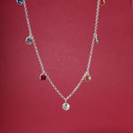 Load image into Gallery viewer, 925 Silver Rainbow Gemstone Necklace | Colorful Jewelry for Women
