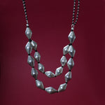 Load image into Gallery viewer, Silver Bead Layered Necklace | Statement Jewelry for Women
