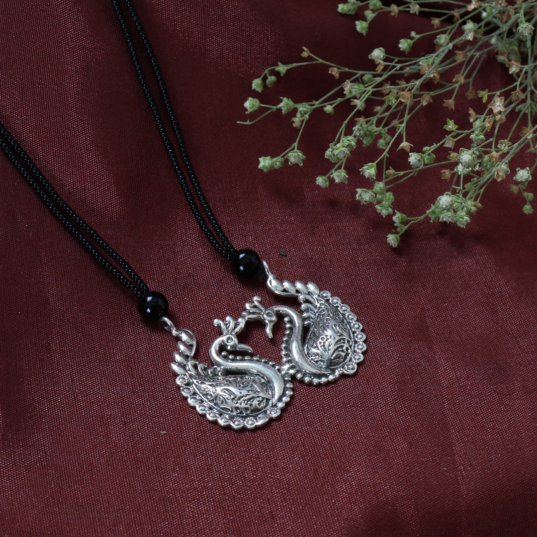 Collar con colgante de cisne de plata | Cadena de cuentas para mujer | Regalo