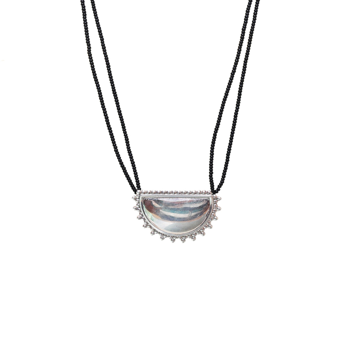 女士银色新月吊坠项链 | 礼品首饰