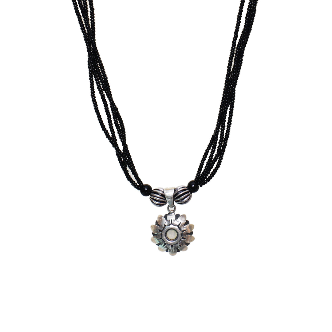 Collar con colgante de flor de plata 925 para mujer | Joyería de regalo