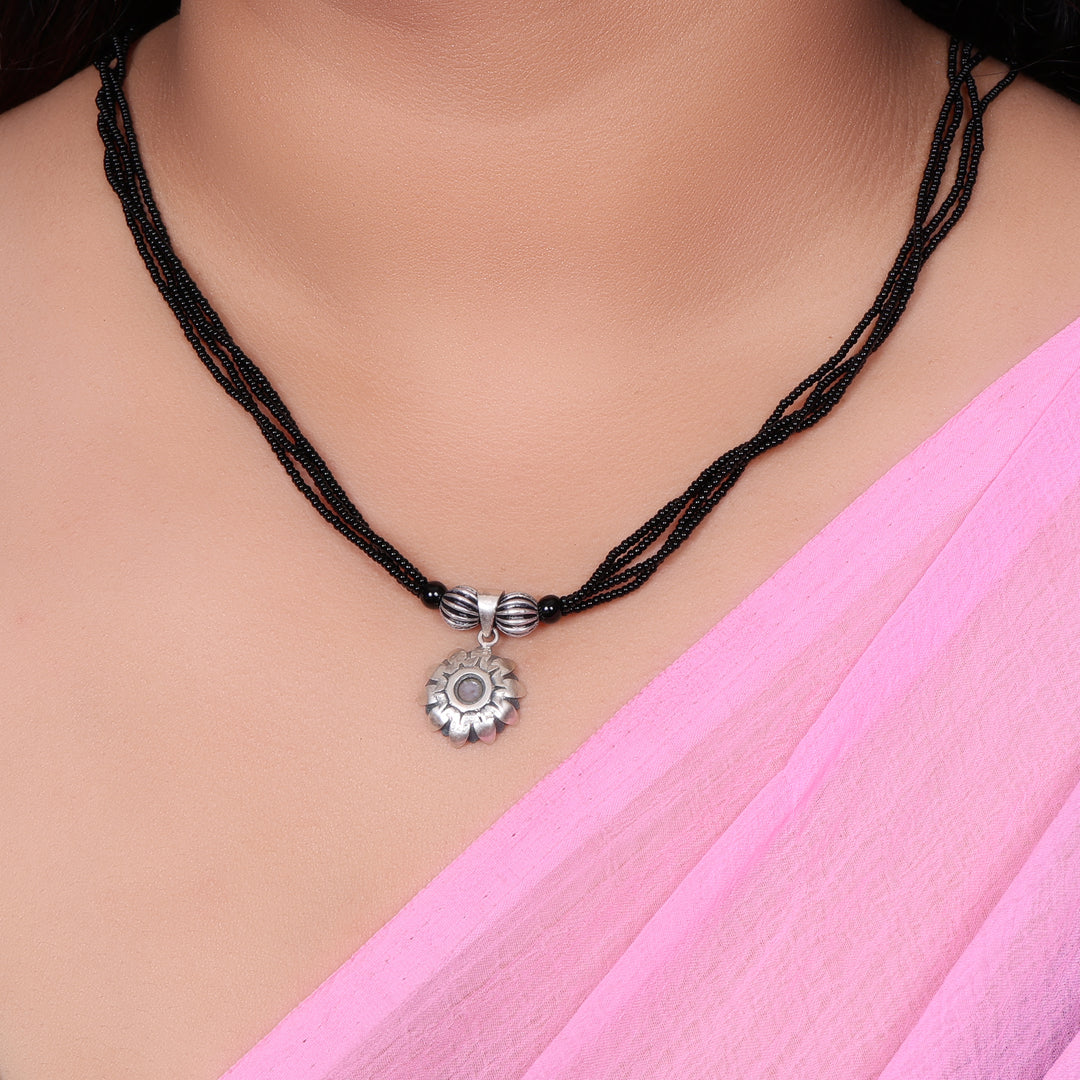 Collar con colgante de flor de plata 925 para mujer | Joyería de regalo